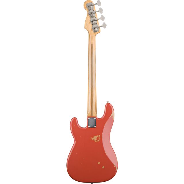 fender p bass fiesta red