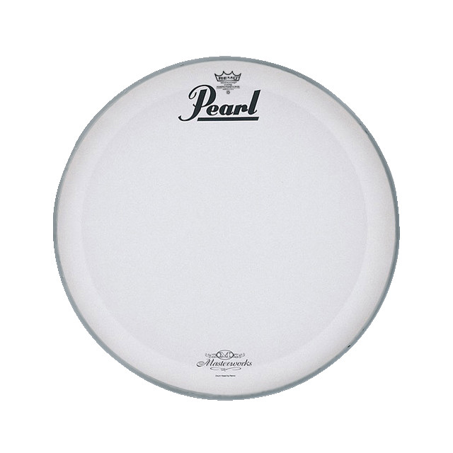 PearlBassDrumFrontHeadMWH-20PL,20",white,MasterworksLogo