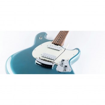 Music Man Stingray Guitar Hh Trem - Vintage Turquoise - Figured Roasted Maple/maple - Parchment купить