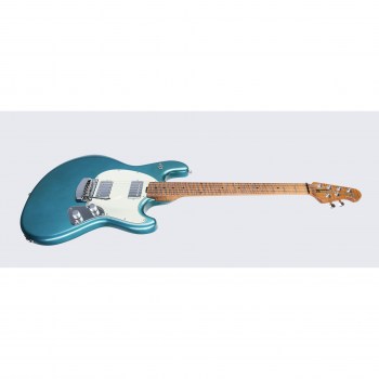 Music Man Stingray Guitar Hh Trem - Vintage Turquoise - Figured Roasted Maple/maple - Parchment купить