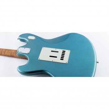 Music Man Stingray Guitar Hh Trem - Vintage Turquoise - Figured Roasted Maple/maple - Parchment купить