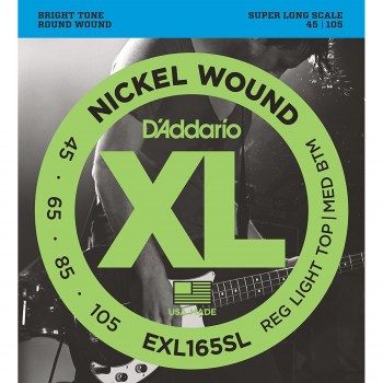 D`Addario EXL165 Nickel Wound Bass, Custom Light, 45-105 купить