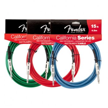 Fender 15` CALIFORNIA Instrument Cable CANDY APPLE RED купить