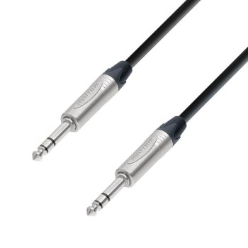 Adam Hall Cables K5 BVV 0150 - Microphone Cable Neutrik 6.3 mm Jack stereo to 6.3 mm Jack stereo 1.5 m купить