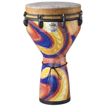 Remo DJ-0014-SD- Djembe, MONDO™, Designer Series, Key-Tuned, 14` X 25`, SKYNDEEP® FIBERSKYN®, Contour Tuning Brackets, Serpentine Day Finish купить