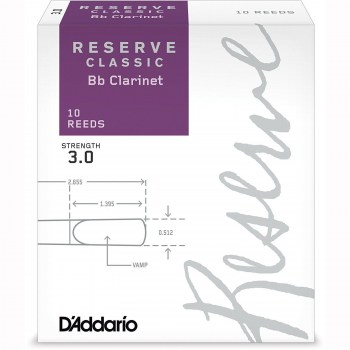 D`addario Woodwinds Dct1030 Reserve Classic Bb Cl-10pk - 3.0 купить