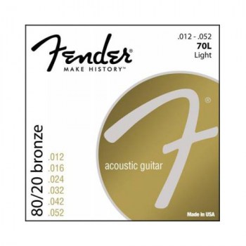 Fender STRINGS NEW ACOUSTIC 70L 80/20 BRNZ BALL END 12-52 купить