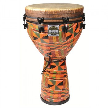 Remo DJ-0018-PM- Djembe, MONDO™, Key-Tuned, 18` X 28`, SKYNDEEP® FIBERSKYN®, Contour Tuning Brackets, Kintekloth Finish купить