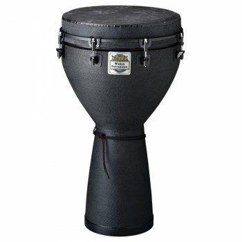 Remo DJ-0012-BE- Djembe, MONDO™, Key-Tuned, 12` X 24`, SKYNDEEP® FIBERSKYN®, Black, Contour Tuning Brackets, Black Earth Finish купить