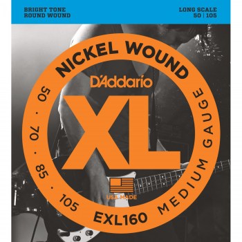 D`Addario EXL160 Nickel Wound Bass, Medium, 50-105, Long Scale купить