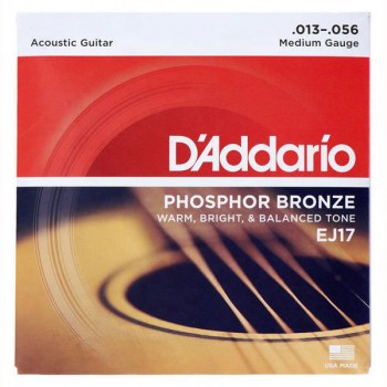 D`addario Ej17 Phosphor Bronze Acoustic Guitar Strings Medium 13-56 купить