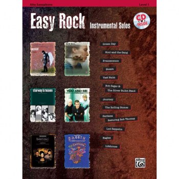 Alfred Music Easy Rock - Alto-Sax Instrumental Solos, Book/CD купить