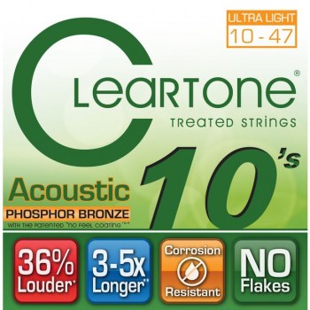 Cleartone A-Guitar Strings 10-47 CT7410 Ultra Light, EMP Strings купить