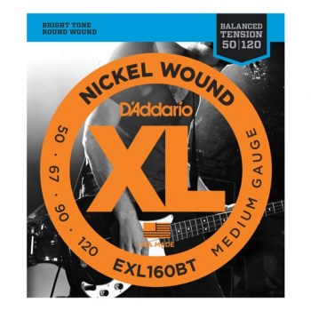 D'Addario Bass String XL Balanced 50-120 50-67-90-120, EXL160BT купить