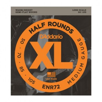 D'Addario 4 Set Bass XL Half Rounds 50-105 50-70-85-105, ENR72 купить