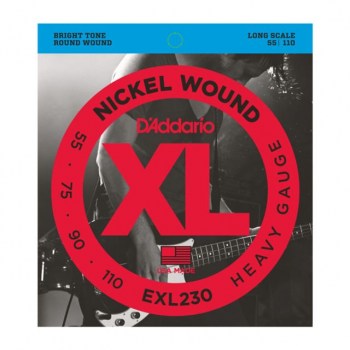 D'Addario Bass Strings XL Nickel 55-110 55-75-90-110, EXL230 купить