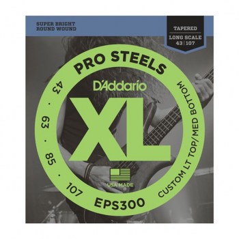 D'Addario Bass Strings Pro Steels 43-107 43-60-85-107, EPS300 купить