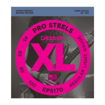 D'Addario Bass Strings Pro Steels 45-100 45-65-80-100, EPS170 купить