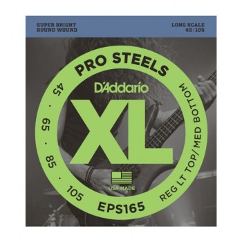 D'Addario Bass Strings Pro Steels 45-105 45-65-85-105, EPS165 купить
