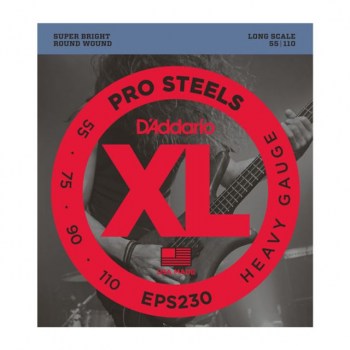 D'Addario Bass Strings Pro Steels 55-110 55-75-90-110, EPS230 купить