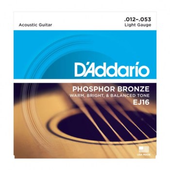 D'Addario A-Guit.Strings EJ16 12-53 Phosphor Bronze купить