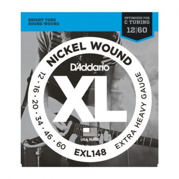 D'Addario E-Guit.StringEXL148 12-60 Drop Nickel Wound  Drop C Tuning купить