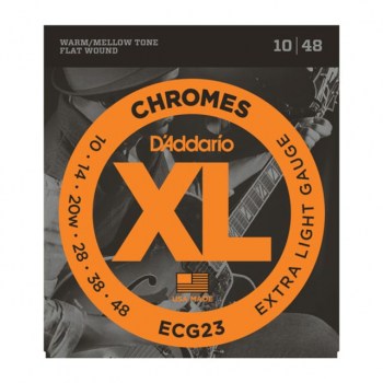 D'Addario E-Guitar Strings ECG23 10-48 Chromes Flatwound купить
