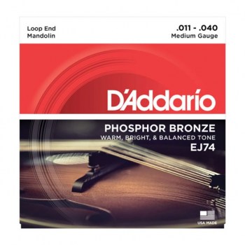 D'Addario Mandolin Strings J74 11-40 Phosphor Bronze Loop End купить