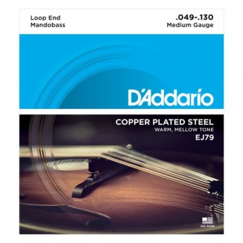 D'Addario EJ79 49-130 Mandobass Strings Copper Loop End купить