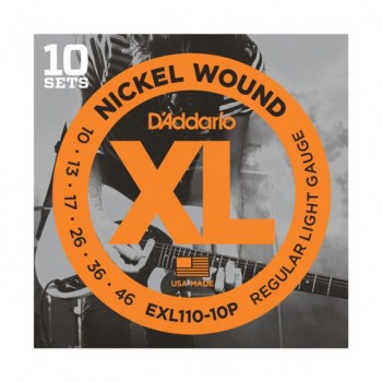 D'Addario E-Guit.String EXL110-10P 10-46 Nickel Wound 10 Sets купить
