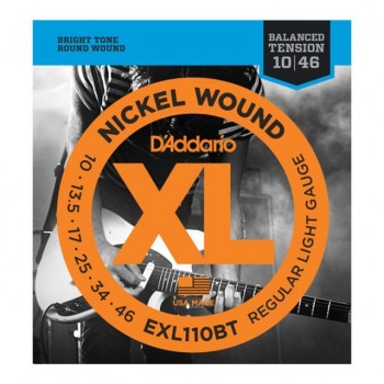 D'Addario E-Guit.Strings EXL110BT 10-46 Nickel Wound Balanced Tension купить