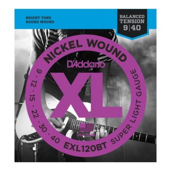 D'Addario E-Guit.Strings EXL120BT 09-40 Nickel Wound Balanced Tension купить