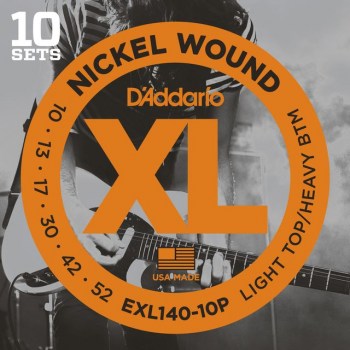 D'Addario E-Guit.String EXL140-10P 10-52 Nickel Wound 10 Sets купить