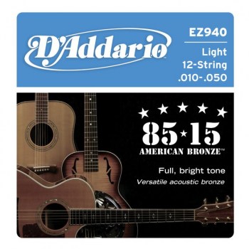 D'Addario A-Guit.Strings 10-50 12-String EZ940 85/15 Bronze купить