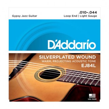 D'Addario Gypsy Jazz Saiten EJ84L 10-44 Loop End, Silverplated Wound купить
