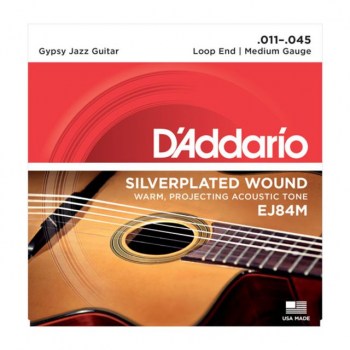 D'Addario Gypsy Jazz Saiten EJ84M 11-45 Loop End, Silverplated Wound купить