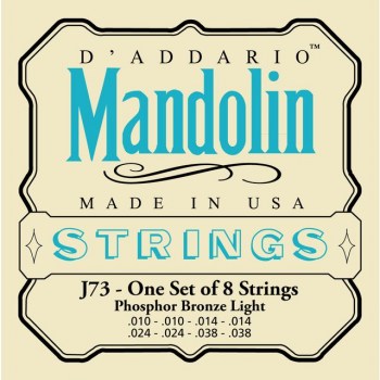 D'Addario Mandolin Strings J73 10-38 Phosphor Bronze Loop End купить