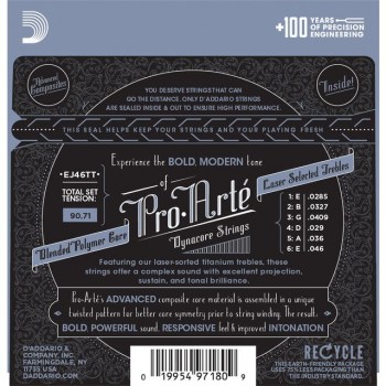 D'Addario EJ46TT Titanium Pro Arte, Hard купить