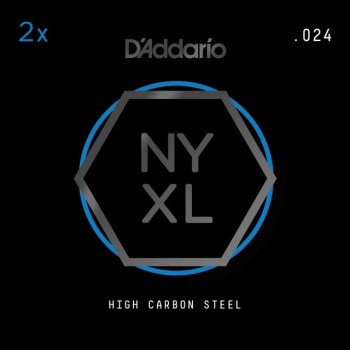 D'Addario NYPL024 Plain Single String 2-Pack - High Carbon Steel купить