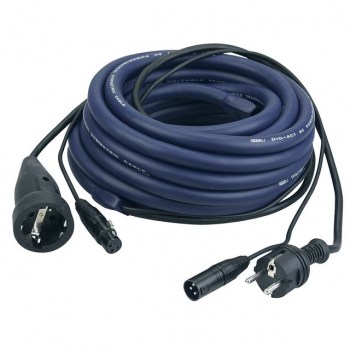 DAP Audio FP05 polewer-/SignalCable 10m Schuko-Schuko / XLR-XLR, LICHT купить