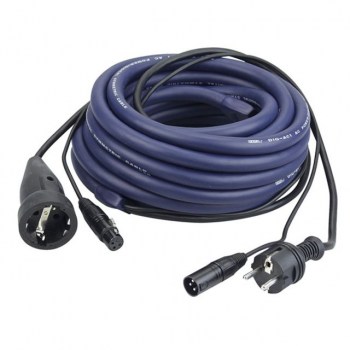 DAP Audio FP05 polewer-/Signal Cable 15m Schuko-Schuko / XLR-XLR, LICHT купить
