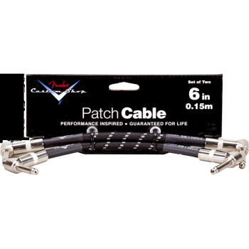Fender Custom Shop 6`` PATCH Cable 2 PACK Black TWEED купить
