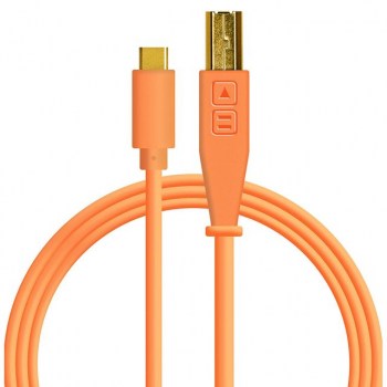DJ TECHTOOLS USB-C/USB-B Chroma Cable (Neon Orange) купить