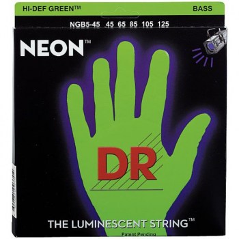 DR 5 Bass Strings 45-125 Hi-Def Neon Green Neon NGB5-45 купить