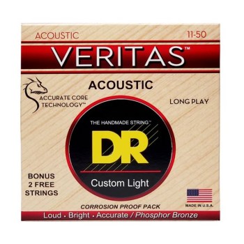 DR VTA-11 Veritas Coated Core Phosphor Bronze Acoustic Guitar Strings 11-50 купить