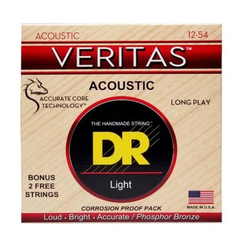 DR VTA-12 Veritas Coated Core Phosphor Bronze Acoustic Guitar Strings 12-54 купить