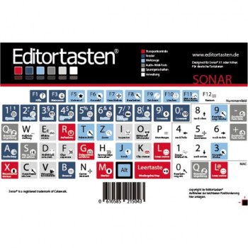 Editor Tasten Editortasten Sonar X1 Keyboard Sticker Assorment купить
