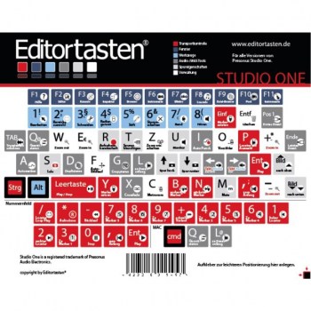 Editor Tasten Editortasten Studio One /v2 Keyboard Sticker Assorment купить