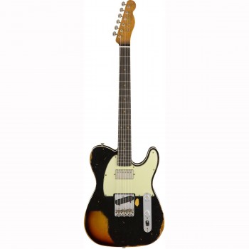 Fender 2018 Ltd Heavy Relic® Reverse Custom Hs Tele® - Aged Black Over 3-color Sunburst купить