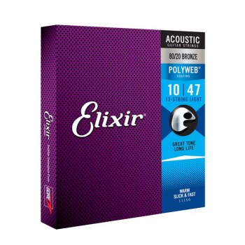 Elixir 11150 Polyweb Acoustic 12-String 10-47 купить